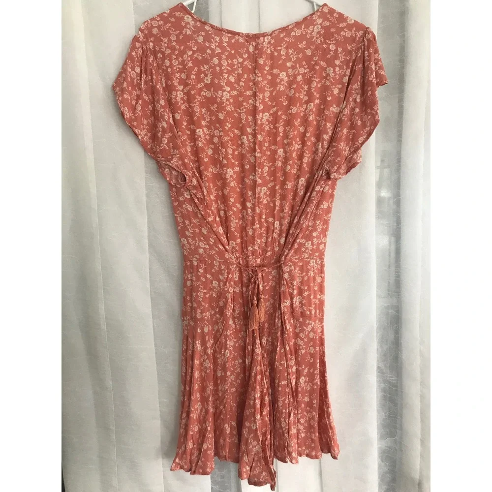 Eyeshadow Floral Flutter Sleeve Romper Terracotta Boho V-Neck XL - Picture 5 of 6